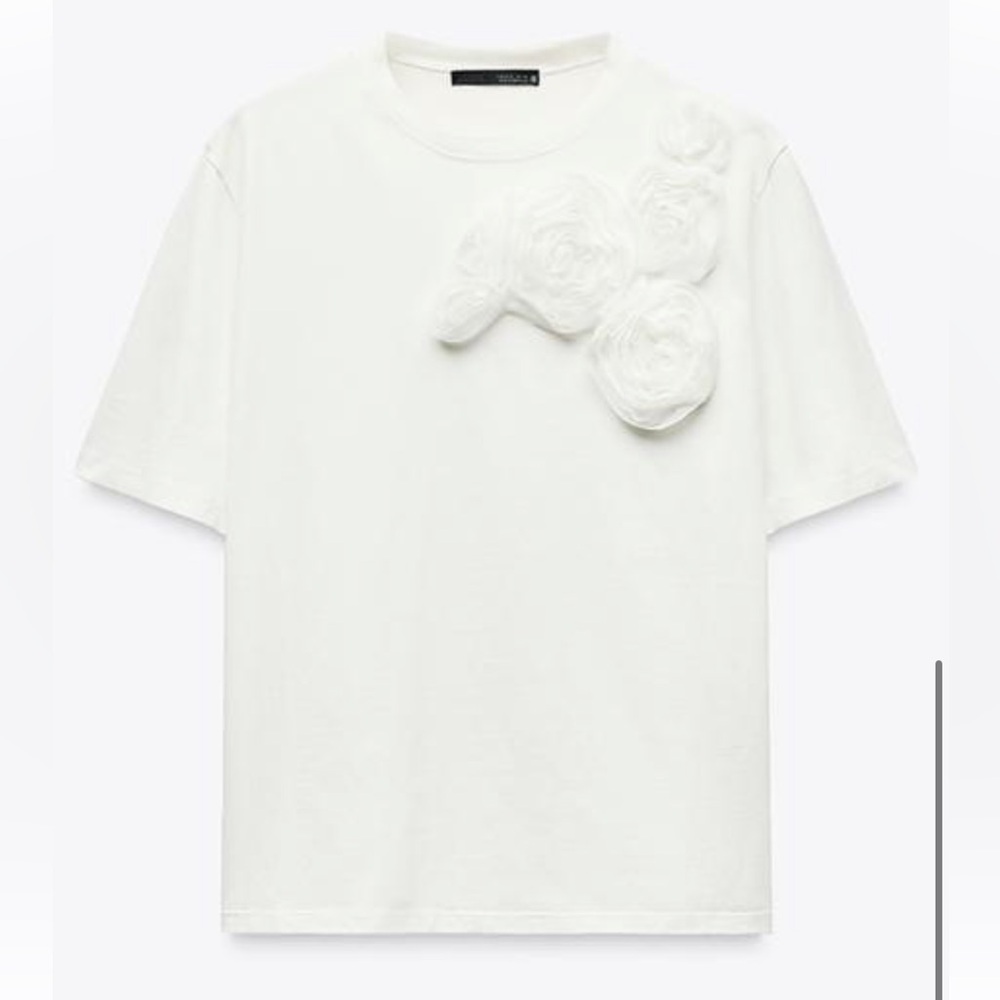 Zara Floral T-Shirt, medium